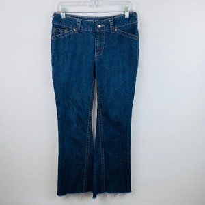 Allen B Schwarz Twist Hem Wide Leg Jeans 6